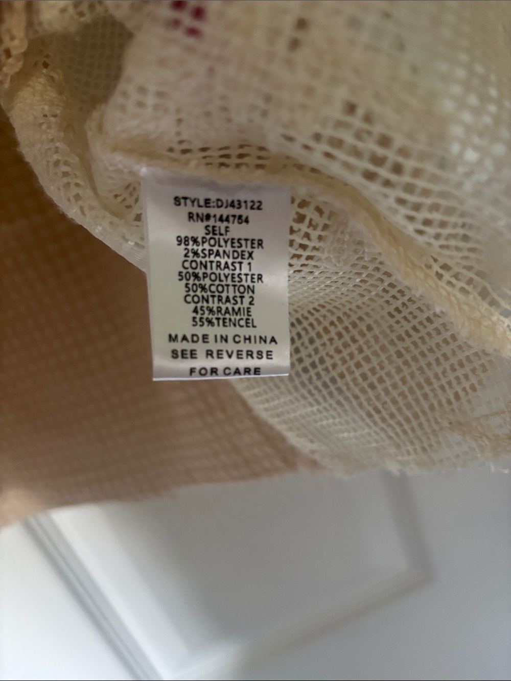 DAVI & DANI Cream Patchwork Floral Knit Cardigan - Picture 3 of 4